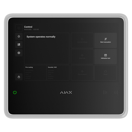 Ajax EN54 Fire Hub, bílá