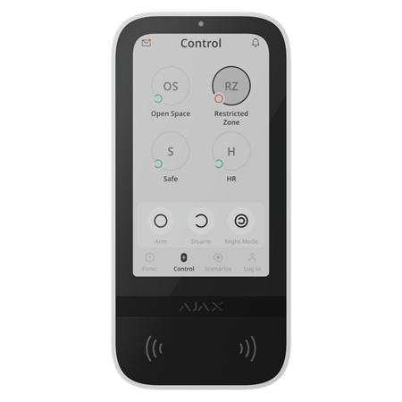 Ajax Superior KeyPad TouchScreen G3 Jeweller, bílá