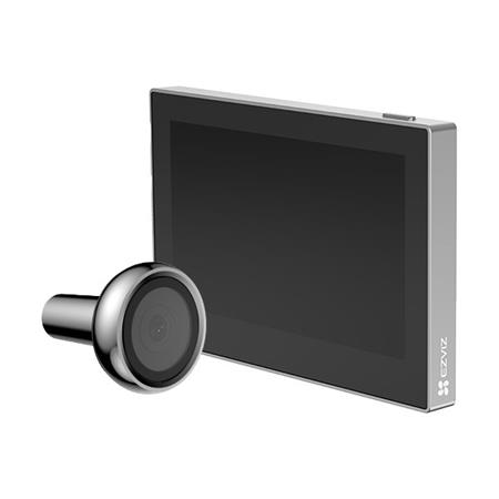 EZVIZ chytré dveřní kukátko s kamerou HP2/ Wi-Fi/ 2K/ 4,3" monitor/ napájení ze sítě a baterie/ 2200 mAh/ černé