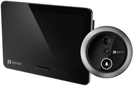 EZVIZ chytré kukátko EP4/ Wi-Fi/ 4K UHD (8 Mpix)/ 5,5" dotykový displej/ IP54/ stříbrné