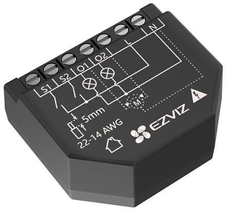 EZVIZ chytré Wi-Fi relé T36 (měření spotřeby), 2 kanál