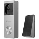 EZVIZ chytrý domáci zvonek s kamerou HP3 Pro/ Wi-Fi/ rozlišení 2048 x 1296/ napájení ze sítě a baterie/ šedo-stříbrné