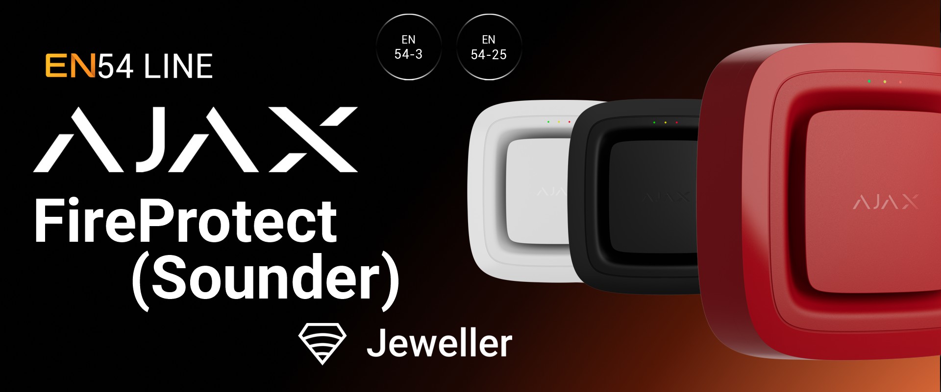 AJAX EN54 FireProtect (Sounder) Jeweller