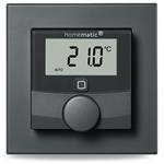 Homematic IP Nástěnný termostat se senzorem vlhkosti a spínaným výstupem 230V – zápustná montáž, antracit - HmIP-BWT