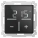 Homematic IP Skleněný nástěnný termostat se senzorem CO2, černý - HmIP-WGTC-A