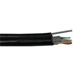 Kab-UTP5E_D_PVCPEM drát 4 páry, Cat 5e, (PE+PVC) Venkovní dvouplášť, černý, ocelové nosné