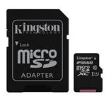 KINGSTON microSDXC 256GB Canvas Select Plus A1 C10 Card (čtení 100 MB/s, zápis 85MB/s) + SD adaptér