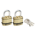 Mosazný visací zámek - Master Lock Excell - 45mm (2 ks / blistr)