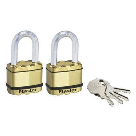Mosazný visací zámek Master Lock Excell - 50mm (2 ks / blistr)