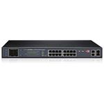 PoES-16250CL+2G+2SFP Datový switch 16+2 portů, z toho 16 s PoE, CCTV mód