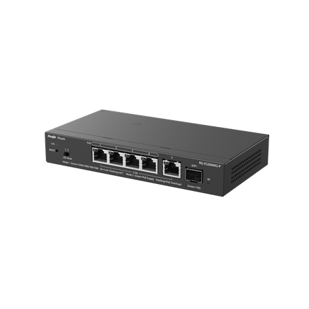 Reyee RG-ES206MG-P, 5-Port 2.5G Cloud Managed PoE Switch, 1 x 10G Uplink