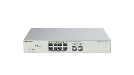 Reyee RG-NBS5300-8MG2XS-UP 10 Ports Muti-Gigabit Layer 3 Managed Switch with 8 PoE++ Ports, 2 SFP+ Uplink Ports