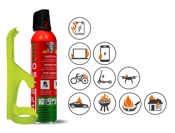 SET Hasicí sprej SAFE 750 LITH + držák SAFE 75F