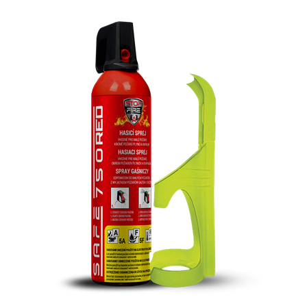 SET Hasicí sprej SAFE 750 RED + držák SAFE 75F
