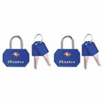 Visací zámek Master Lock TSA - modrý (2 ks / blistr)